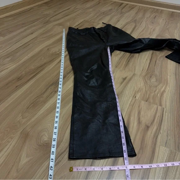 Wilson’s Maxima Pockets Black Buttery Soft Genuine Leather Bootcut Pants Size 10 - Picture 13 of 14